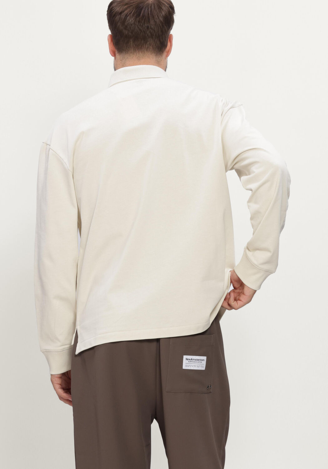 Ecru AMI PARIS Polo POLO WITH HERITAGE AMI PARIS LABEL - large