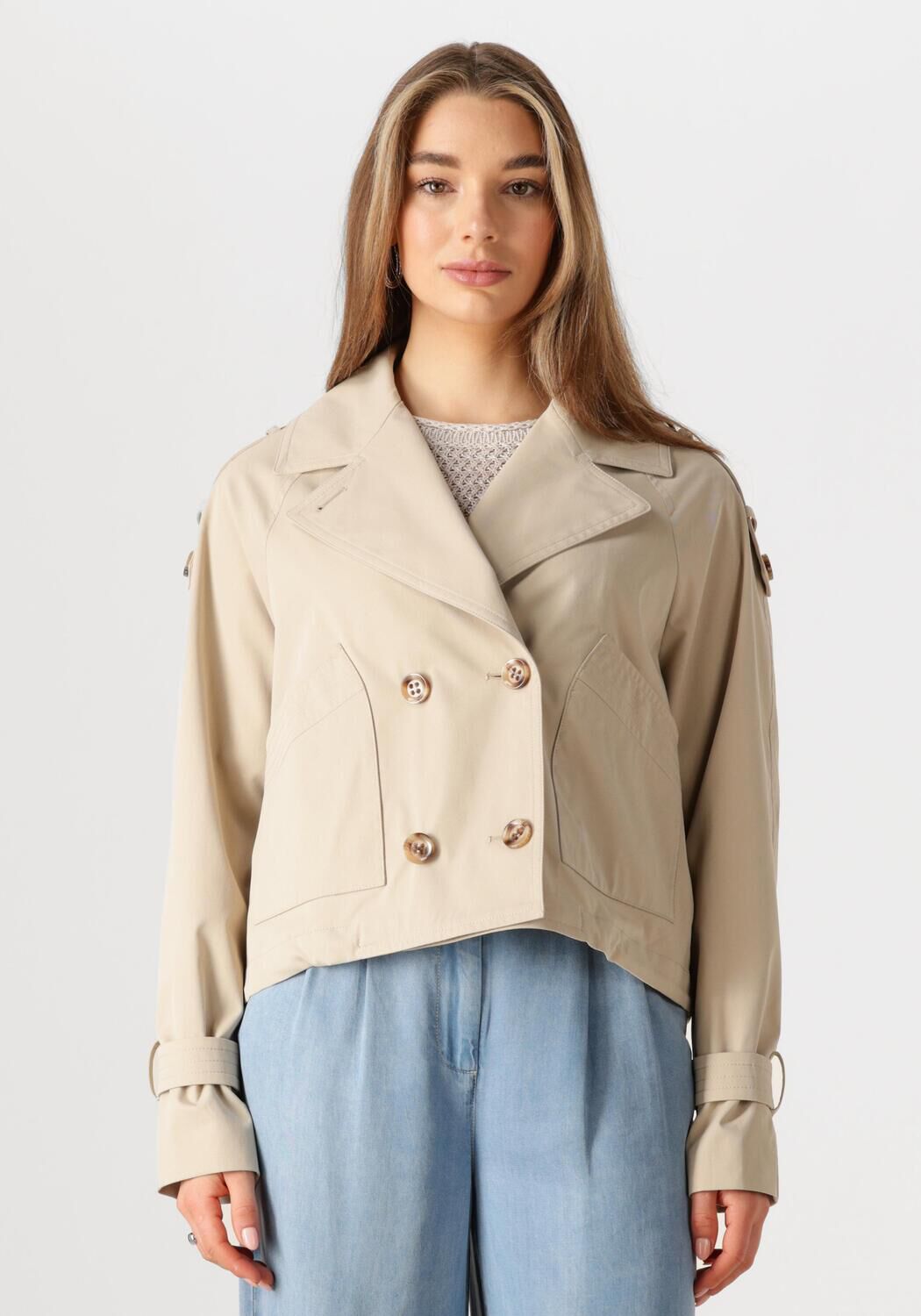 Beaumont Trenchcoat Dames Gracy Short Trench, Maat: 42, Kleur: Beige afbeelding 1