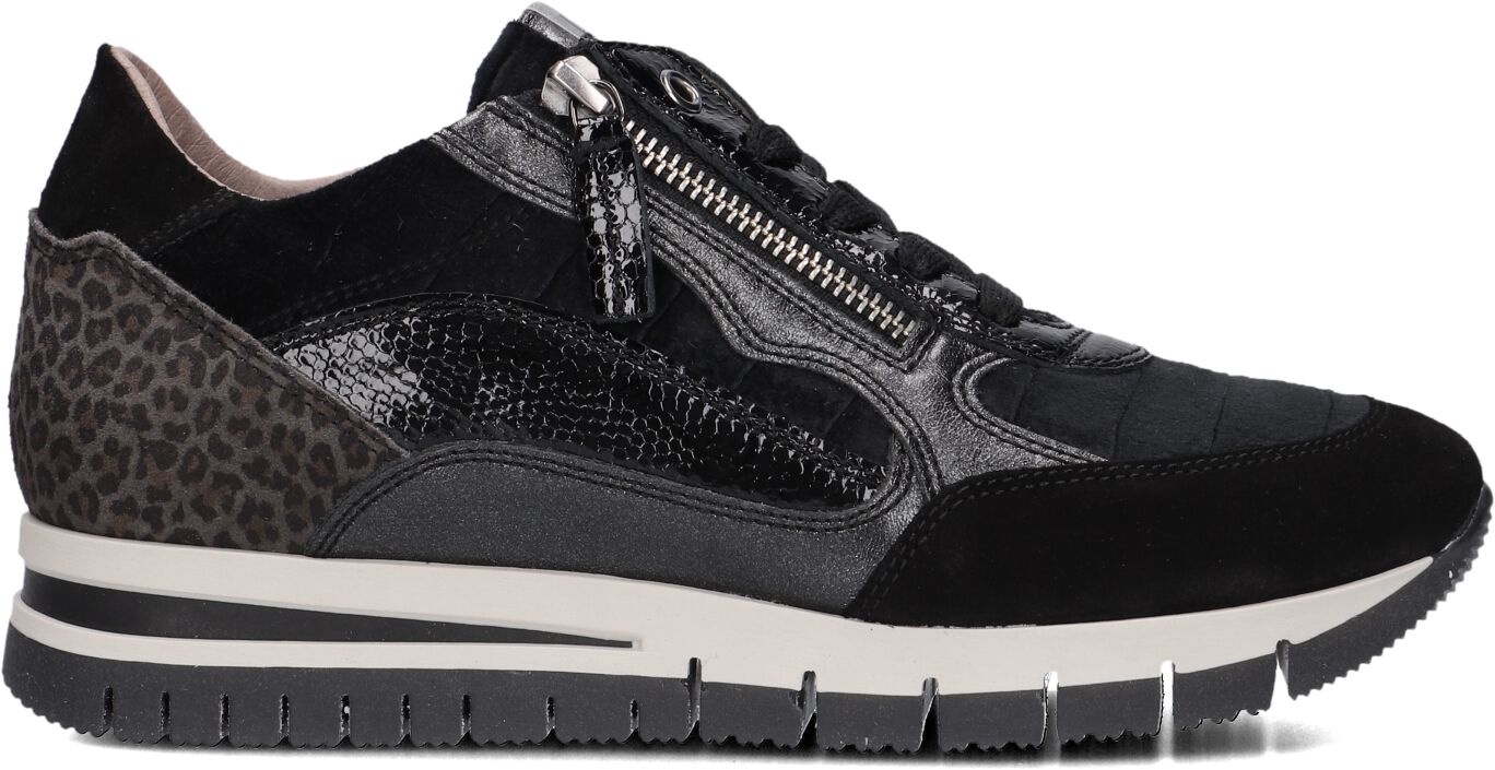 DL Sport Lage Sneakers Dames 6329, Maat: 38, Materiaal: Suède, Kleur: Zwart