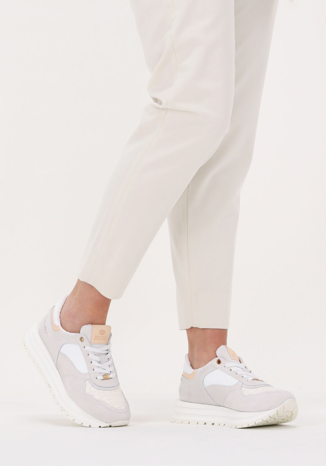 Witte FRED DE LA BRETONIERE Lage sneakers 101010351 - large