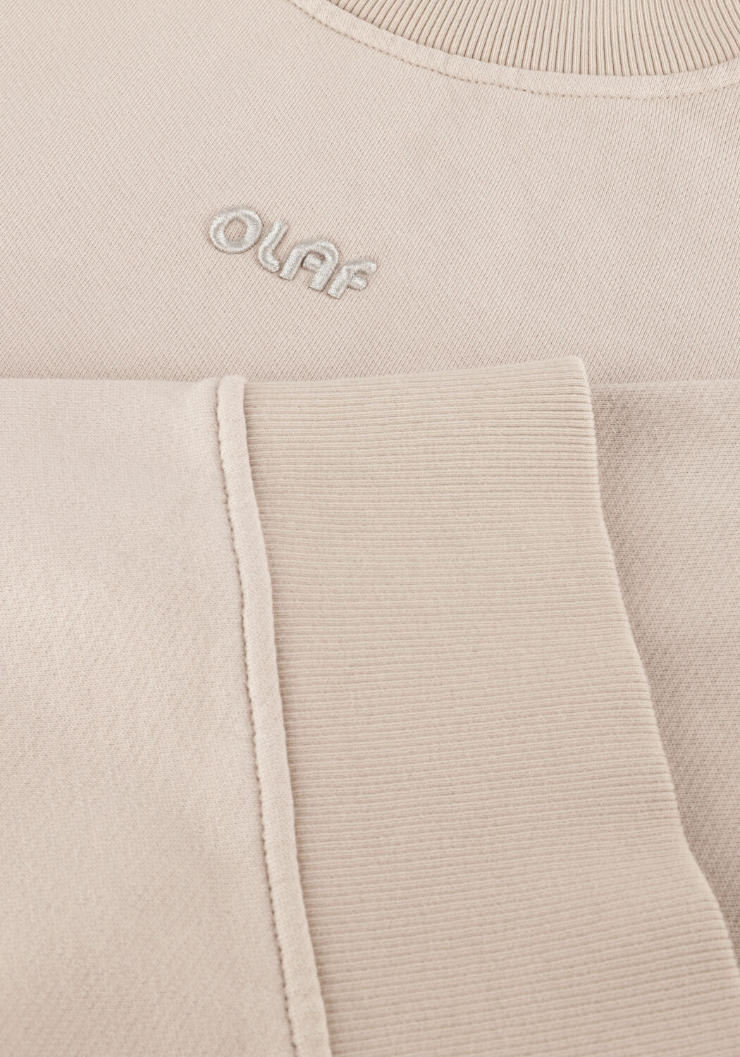 Beige OLAF HUSSEIN Sweater WMN RETRO LOGO CREWNECK - large