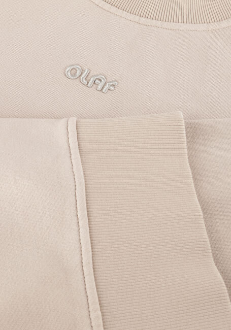 Beige OLAF HUSSEIN Sweater WMN RETRO LOGO CREWNECK - large