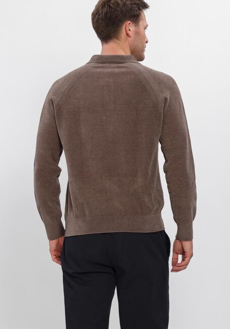Bruine PROFUOMO Trui POLO LS CHENILLE - large