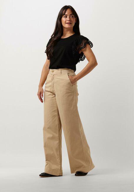 Zwarte SUMMUM T-shirt JERSEY TOP TEE WITH LACE - large