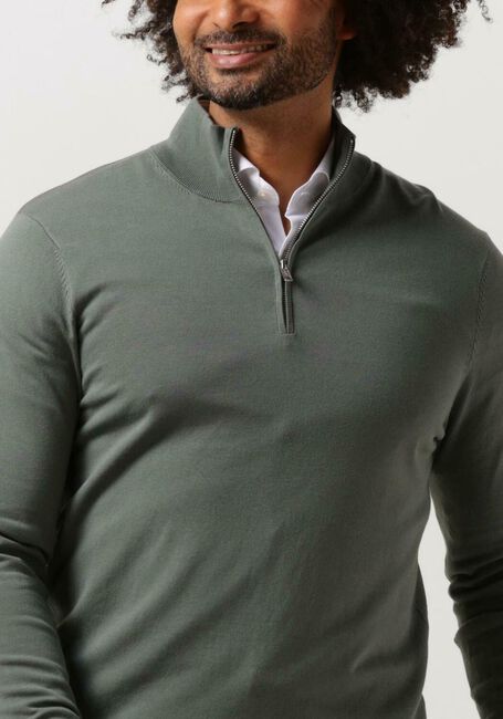 Groene PROFUOMO Trui PULLOVER HALF ZIP - large