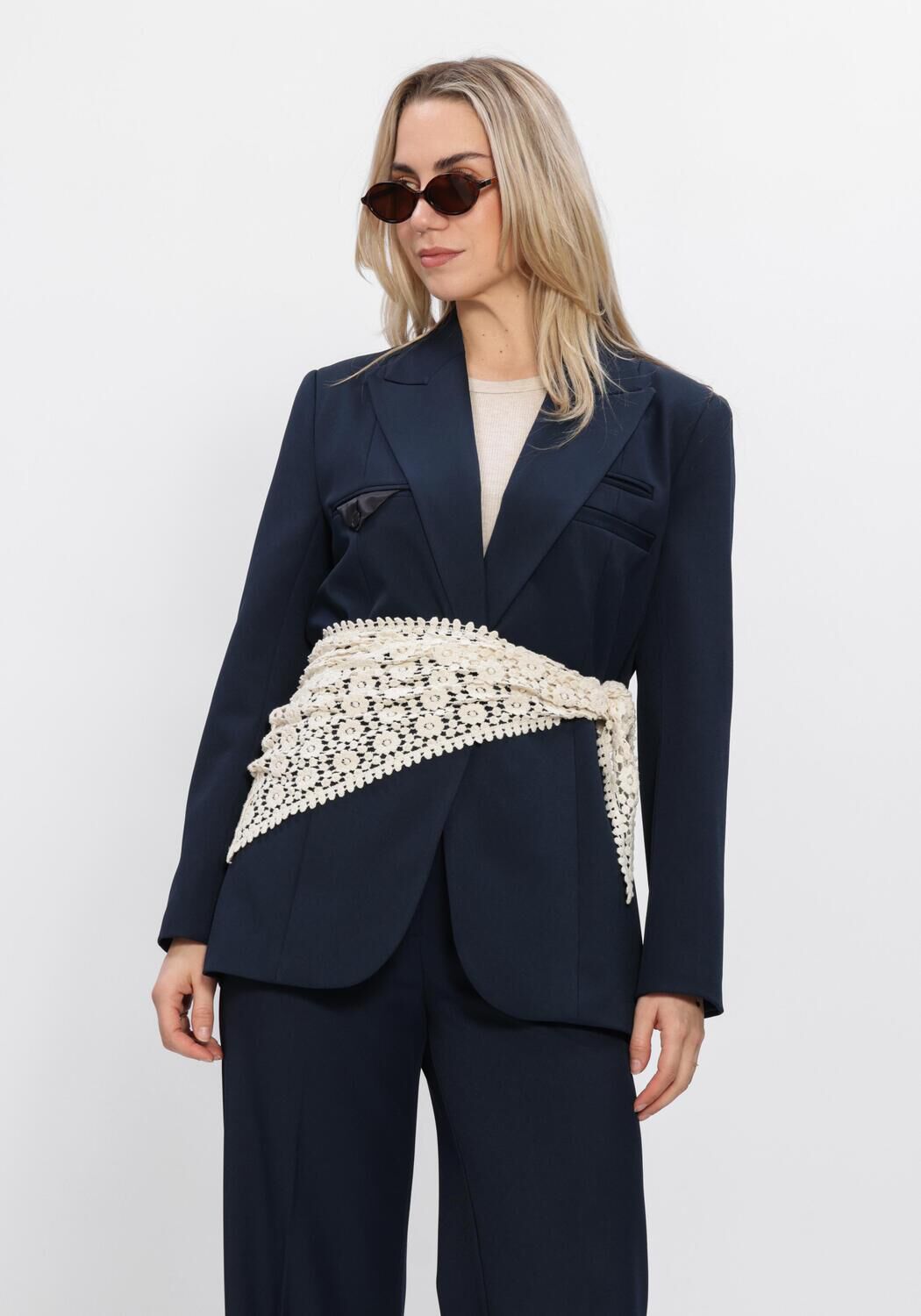 Haute L'Amitié Blazer Dames Premiere Single Blazer, Maat: S, Kleur: Donkerblauw afbeelding 1