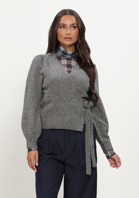 Grijze CO'COUTURE Vest ROGERCC WRAP CARDIGAN - large
