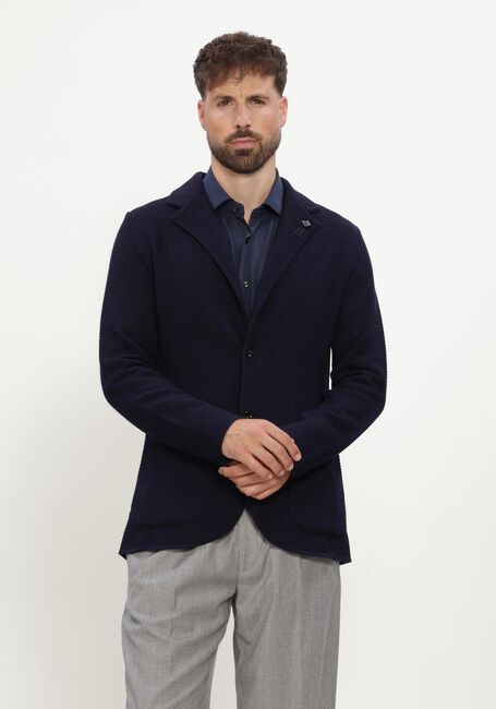 Donkerblauwe LARDINI Colberts GIACCA MAGLIA UOMO - large