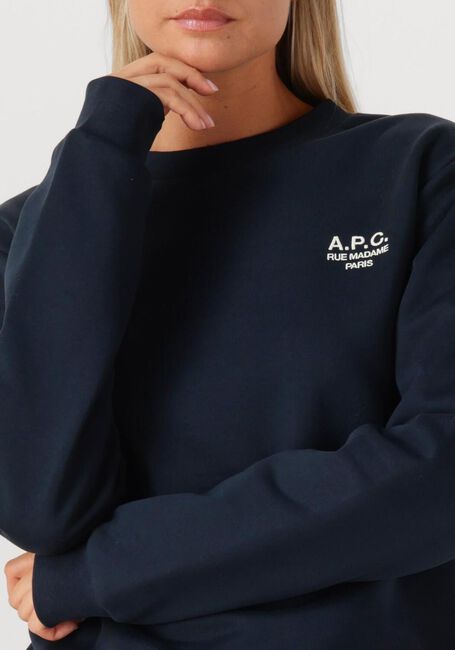 Donkerblauwe APC Sweater SWEAT STANDARD RUE MADAME GOTS - large