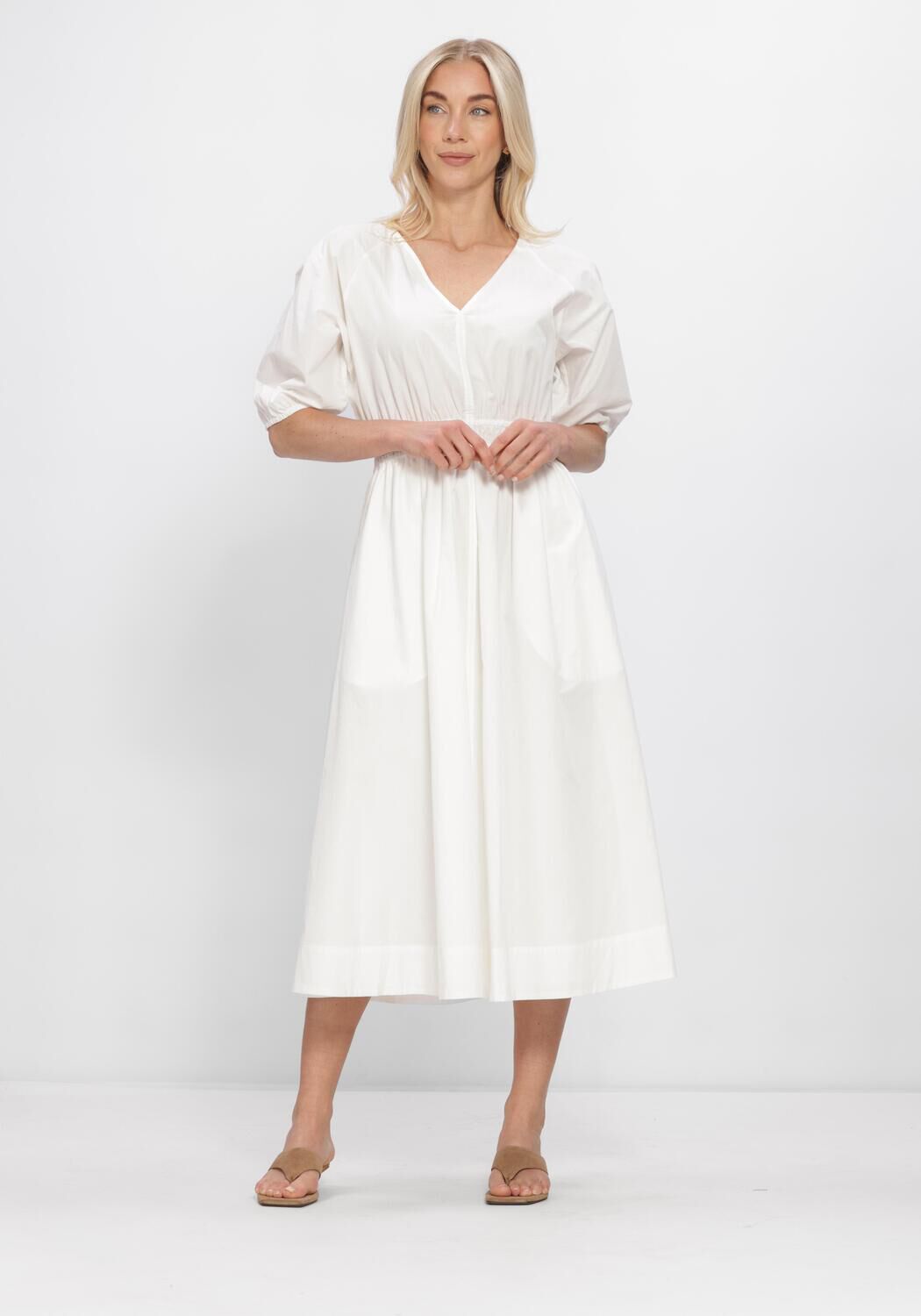 Witte CLOSED Jurken V-NECK DRESS - large