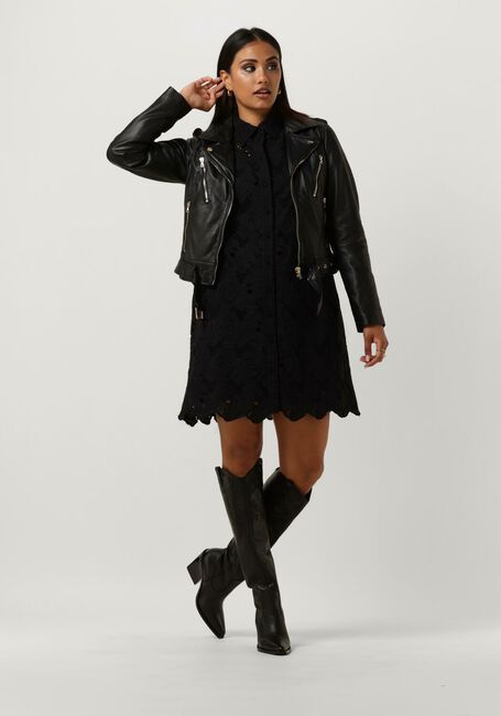 Zwarte IBANA Leren jas MOSS - large