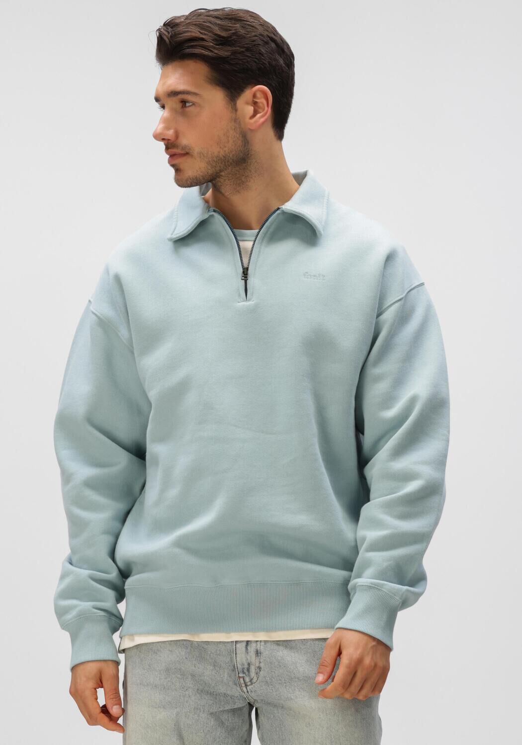 Forét Trui Heren Hook Half Zip, Maat: XL, Kleur: Mint afbeelding 1