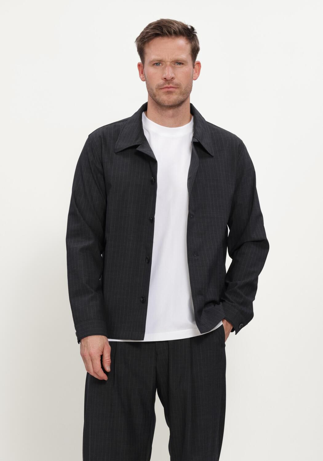 Donkergrijze NN.07 Overshirt ZANDER 10037 - large