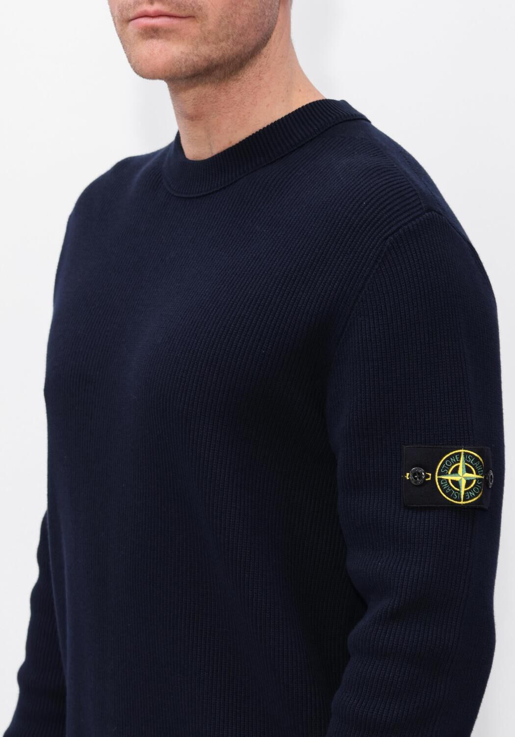 Donkerblauwe STONE ISLAND Trui CREW NECK S00D8 - large