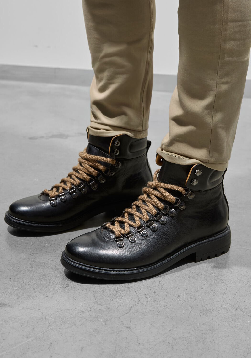 Zwarte STEFANO LAURAN Veterboots 1562 - medium