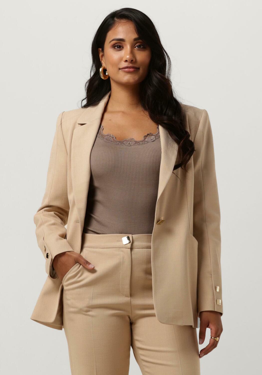 Caroline Biss Blazer Dames 1832/33, Maat: 44, Kleur: Beige