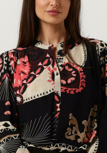 Zwarte SUMMUM Blouses TOP SCARF PRINT - large