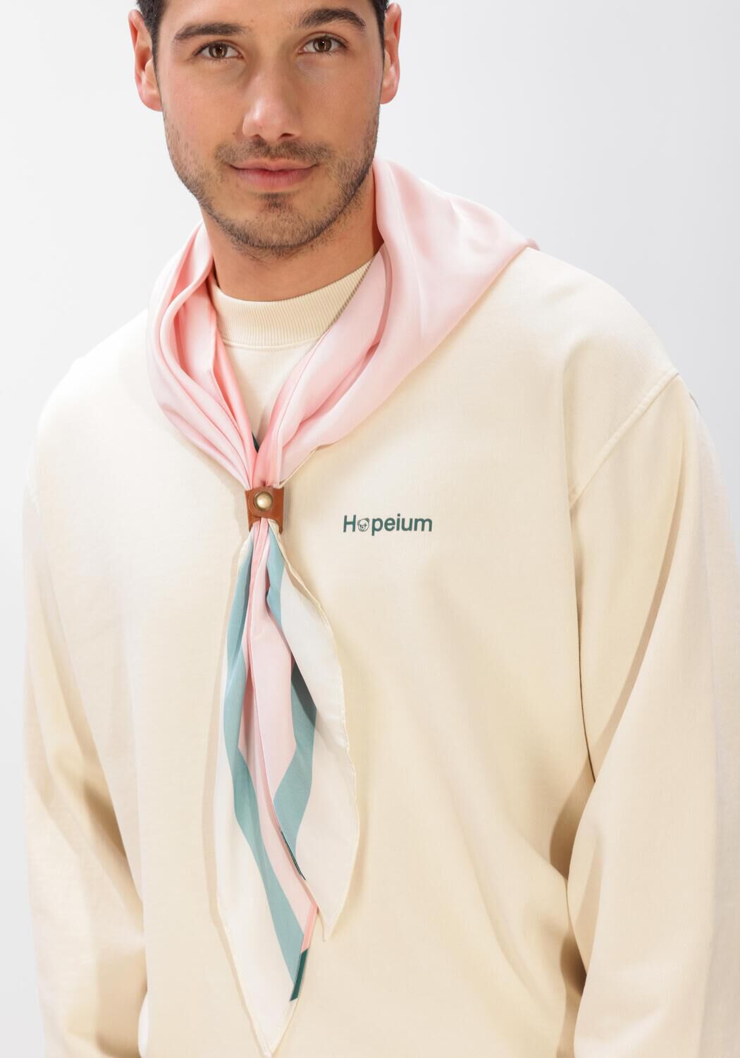 Ecru HOPEIUM Trui LOGO CREW SWEAT - large