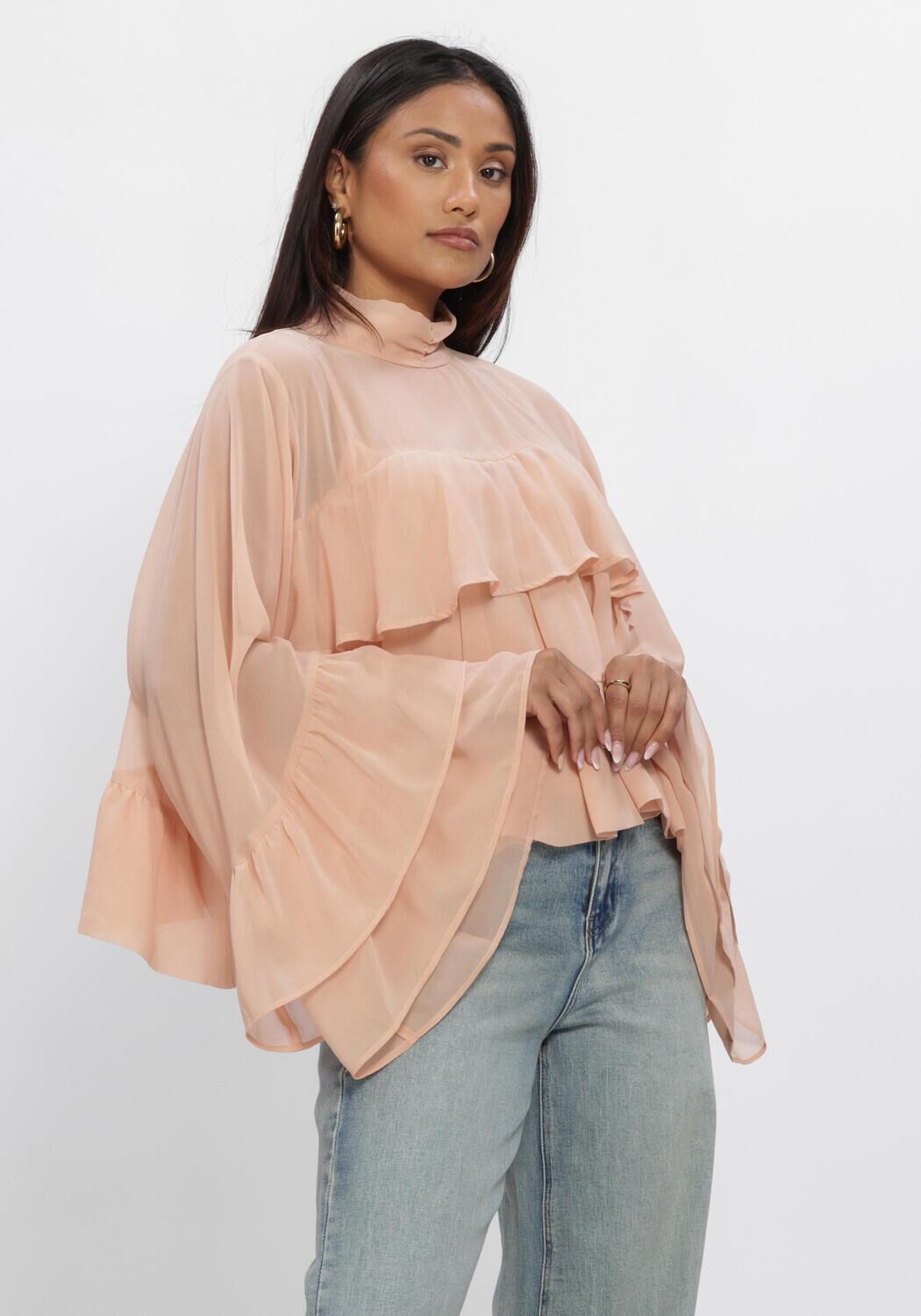 Gestuz Blouse Dames Gzchiffany Blouse, Maat: 40, Kleur: Perzik afbeelding 1