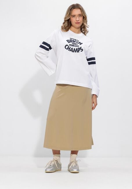 Witte PENN & INK Trui LONGSLEEVE PRINT - large