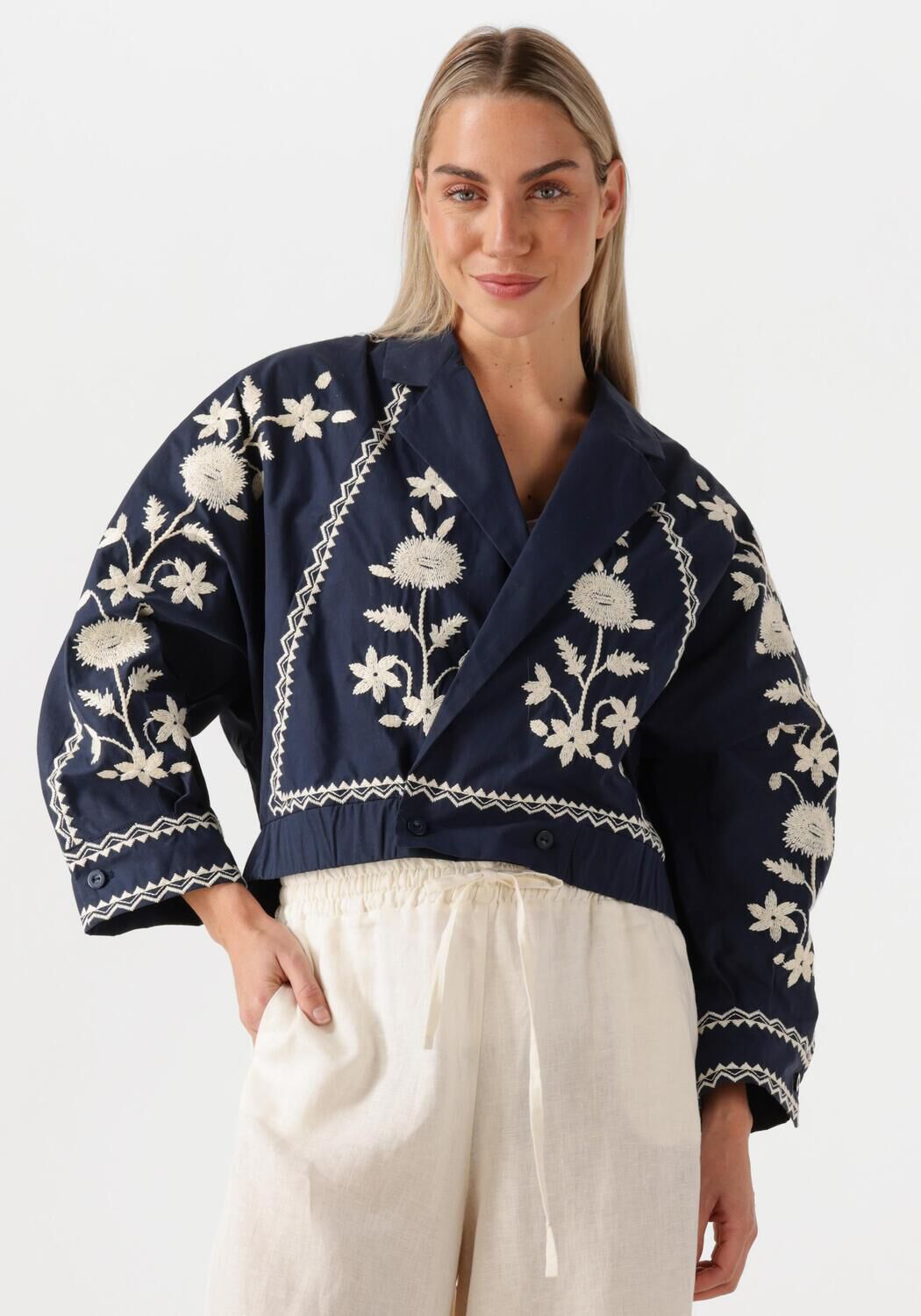 Antik Batik Jack Dames Winna Bomber, Maat: M, Kleur: Donkerblauw