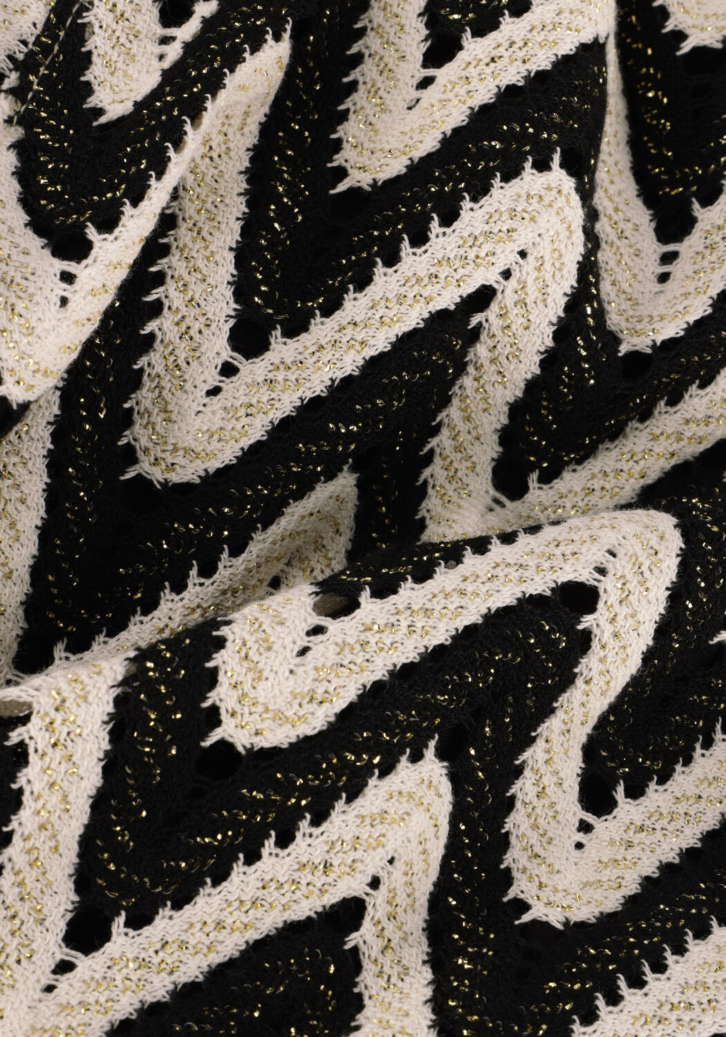 Zwarte SUMMUM Pantalon PANTS ZIG ZAG CROCHET - large