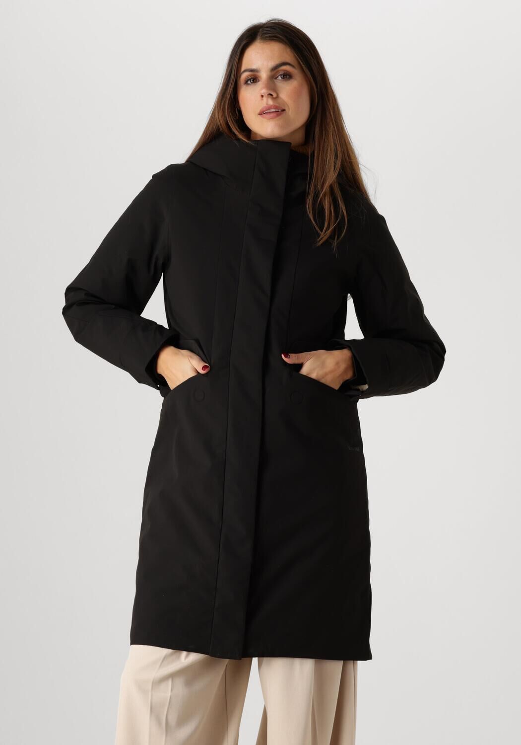 Elvine Gewatteerde Jas Dames Signy, Maat: M, Kleur: Zwart