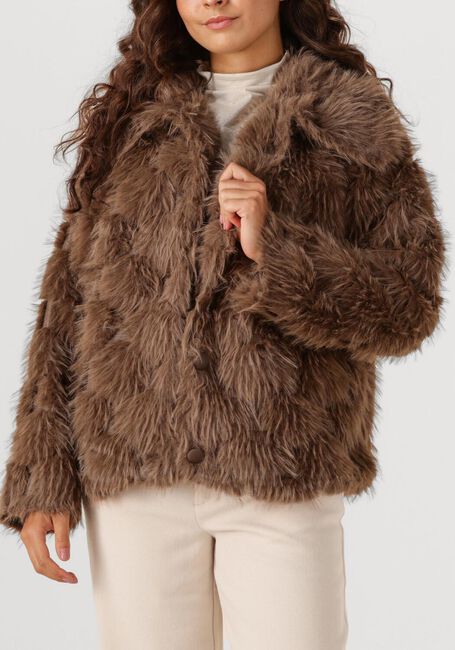 Bruine AIMEE THE LABEL Faux fur jas WILLEM - large
