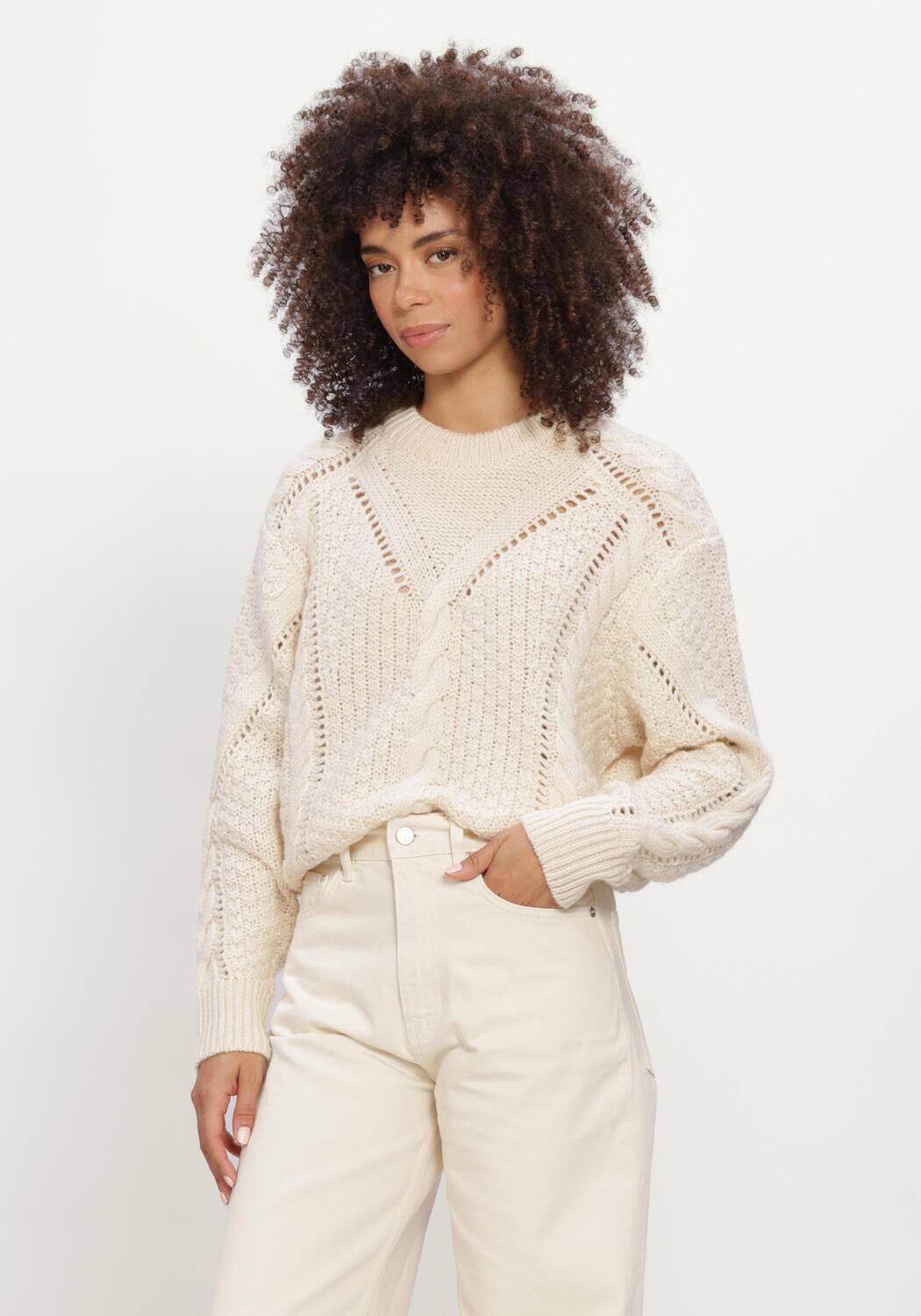 Creme ISABEL MARANT Trui KAROL PULLOVER - large