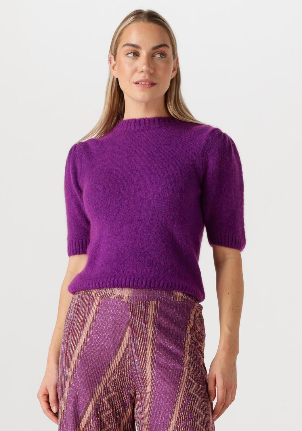 Amaya Amsterdam Trui Dames Summer Knit, Maat: L, Kleur: Paars