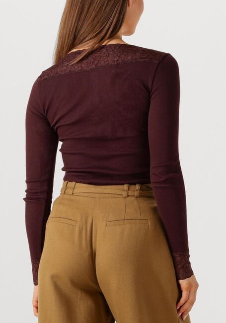 Bordeaux ROSEMUNDE Top BERNADINE ORGANIC T-SHIRT LACE - large