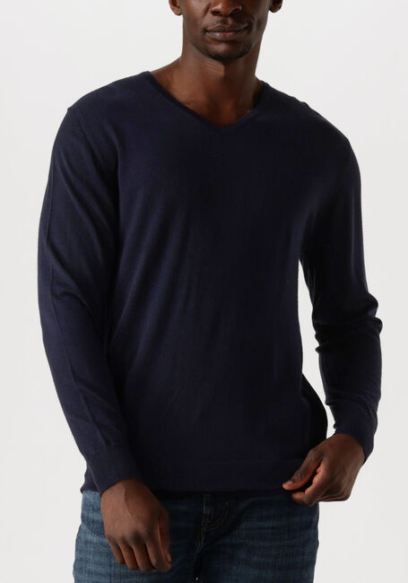 Donkerblauwe PROFUOMO Trui PULLOVER V-NECK - large