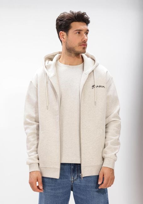 Grijze FLANEUR Vest SIGNATURE ZIP-UP HOODIE - large