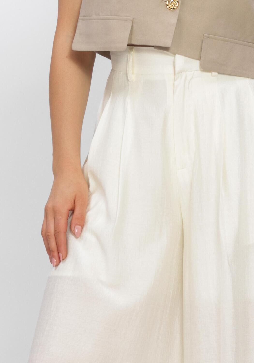 Gebroken wit CO'COUTURE Wijde broek AURACC SKIRT LL PANT - large