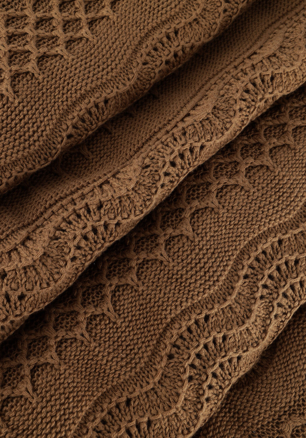 Camel SECOND FEMALE Midi jurk MUTIO KNIT DRESS - large