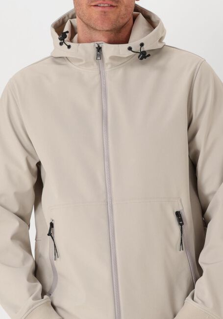 Beige WOOLRICH Jack SOFTSHELL FULL ZIP HOODIE - large