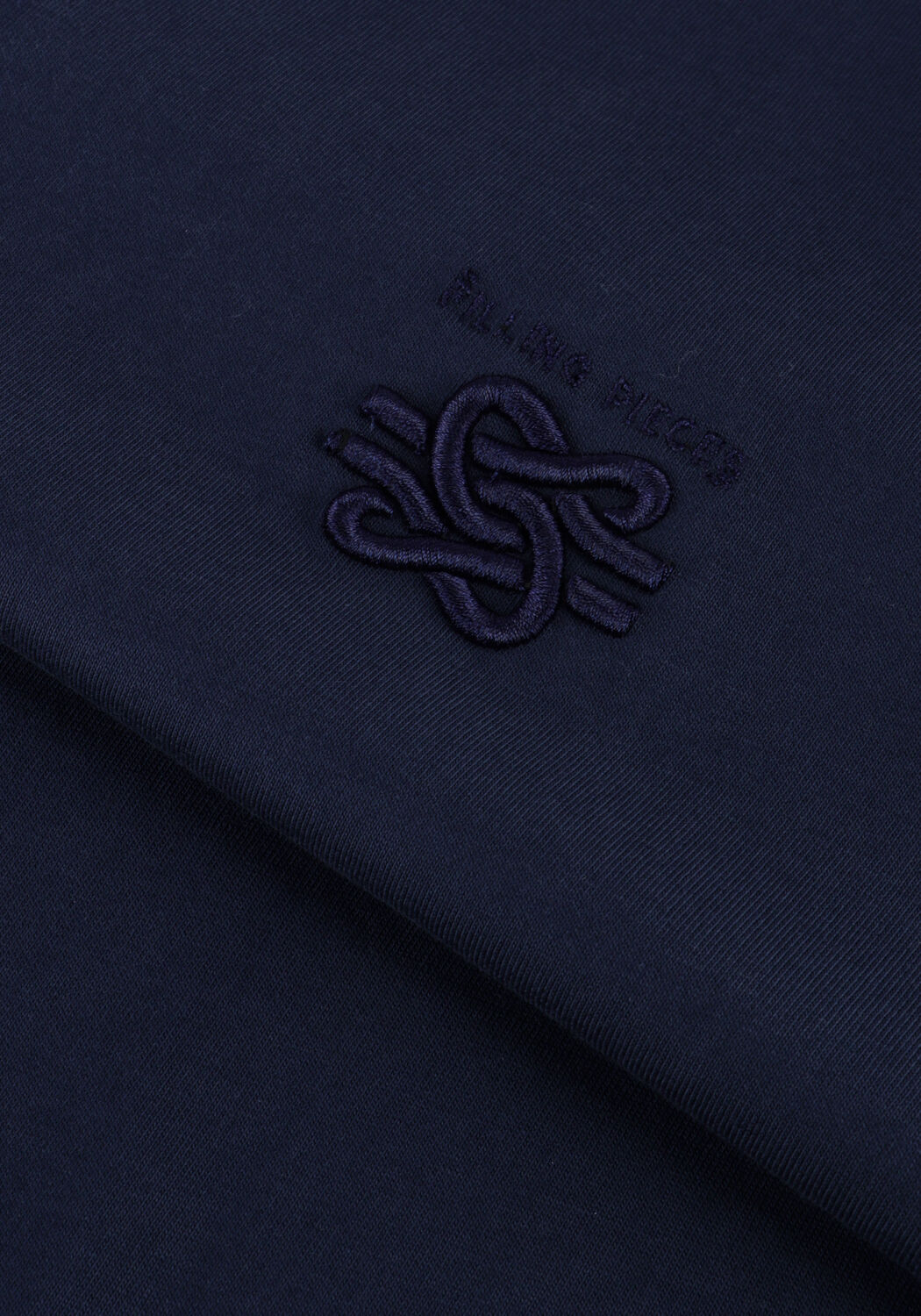Donkerblauwe FILLING PIECES T-shirt T-SHIRT EMBROIDERED KNOT - large