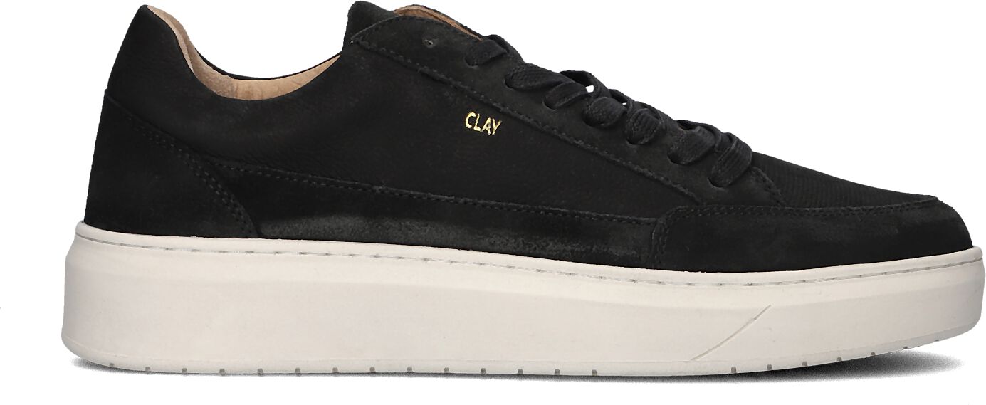 Clay Lage Sneakers Heren Lpenzo, Maat: 48, Materiaal: Suède, Kleur: Zwart