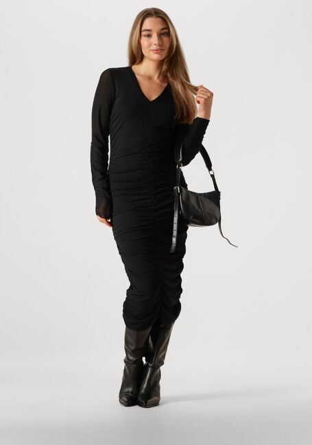 Zwarte CO'COUTURE Midi jurk REGAN CC RUST MESH DRESS - large