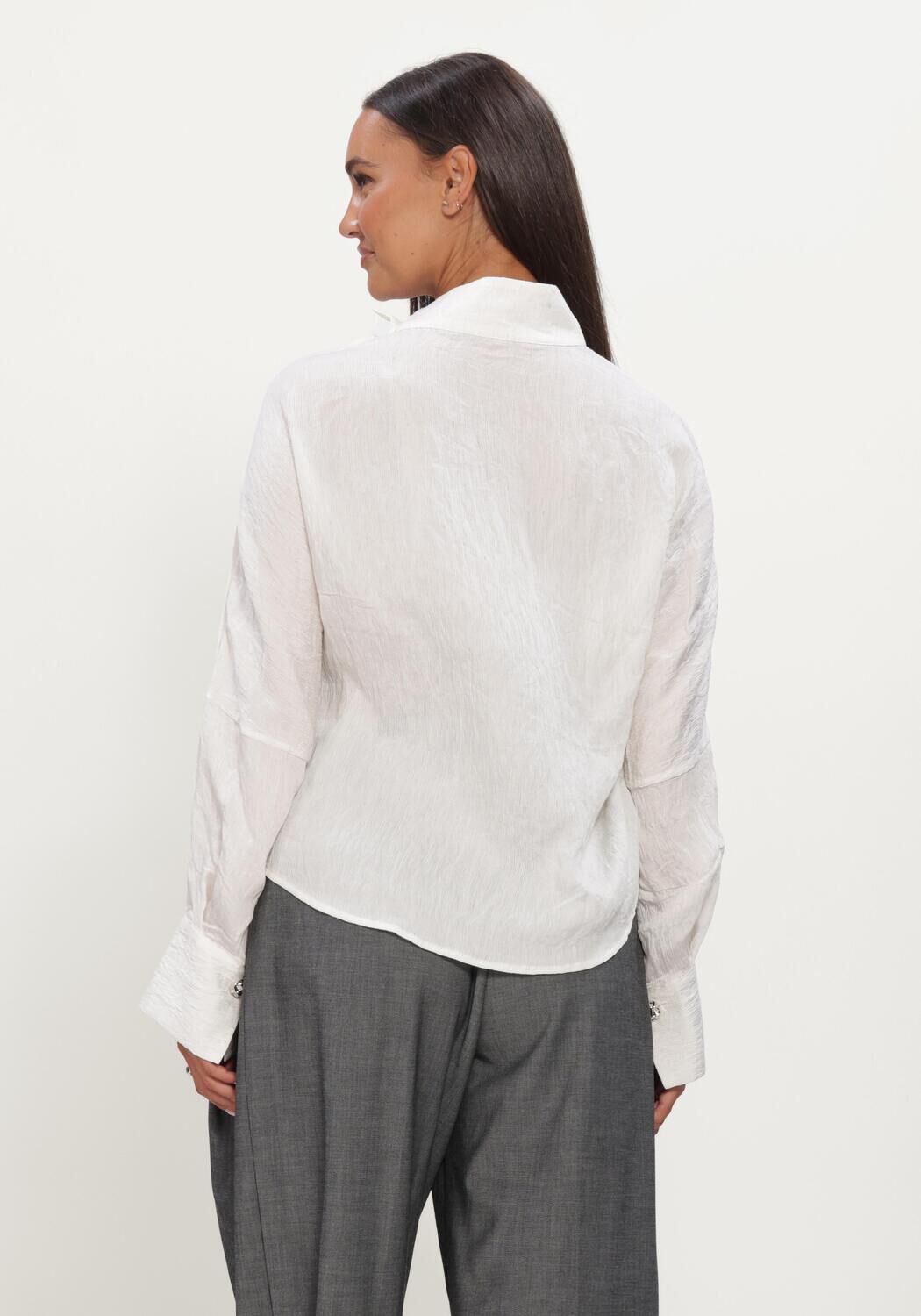 Witte CO'COUTURE Blouses CAMELLOCC ASYM BUTTON BLOUSE - large