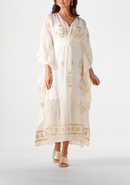 Beige GREEK ARCHAIC KORI Maxi jurk 430511 - large