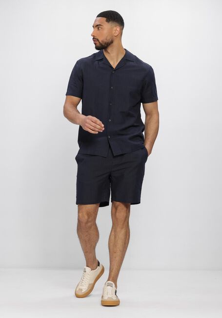 Blauwe WAHTS Korte broek CARL LINEN COTTON - large