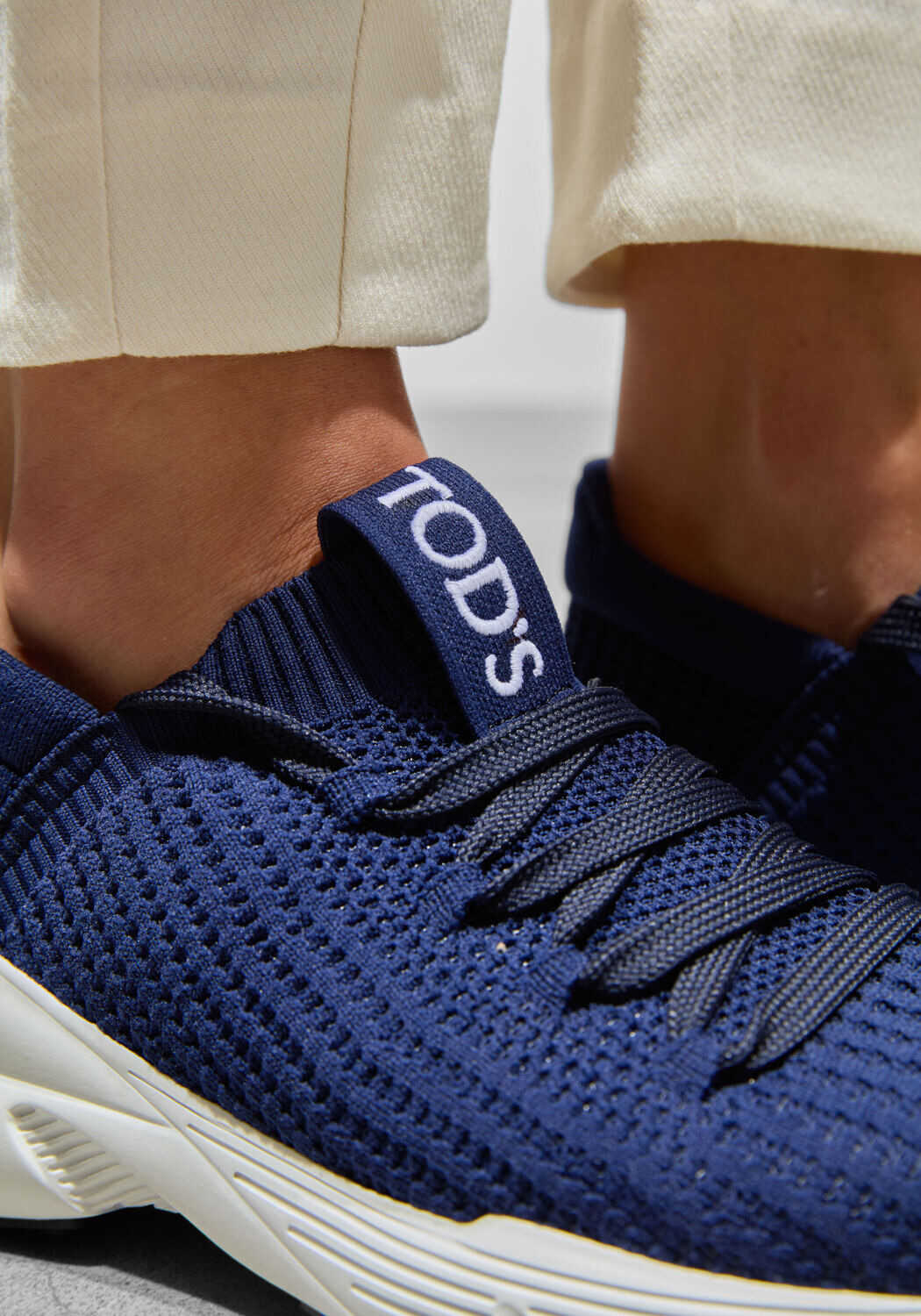 Blauwe TOD'S Lage sneakers SPORT. RUN 54C CALZINO ALLACCIATA - large