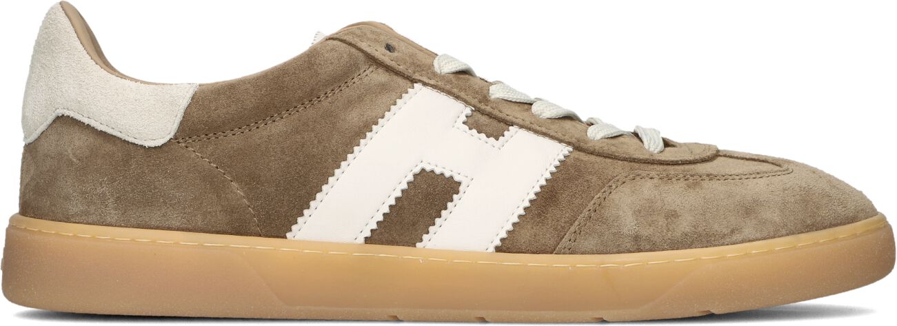 Hogan Lage Sneakers Heren Hxm6470fb60, Maat: 46, Materiaal: Suède, Kleur: Bruin