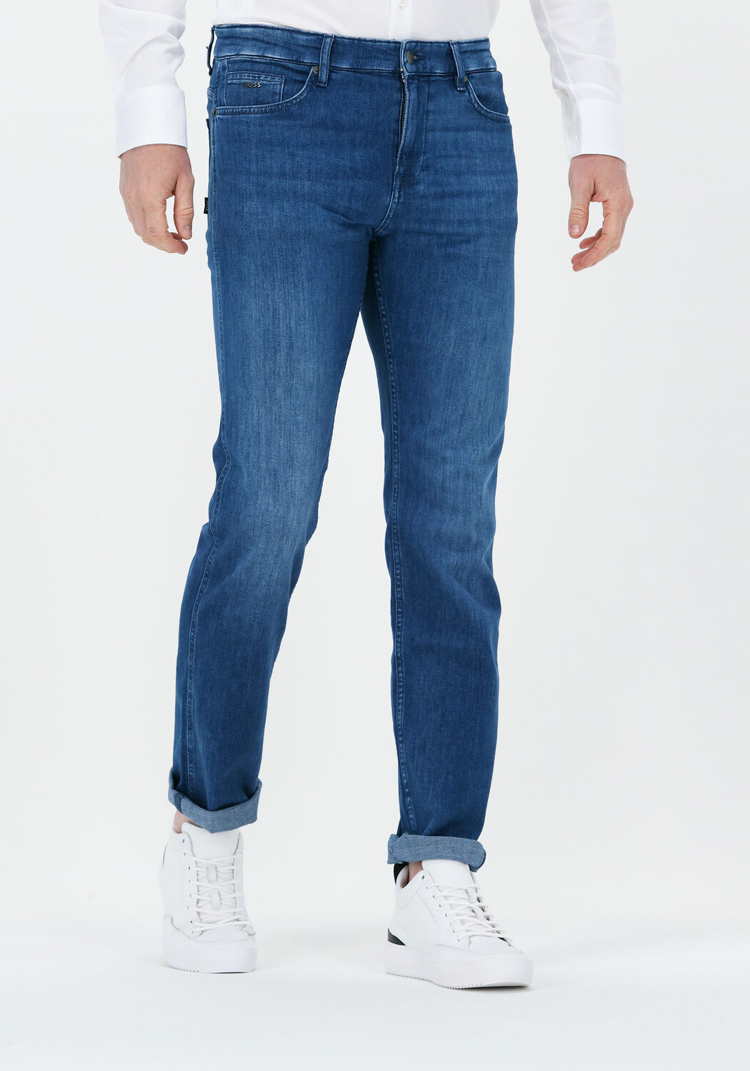 Boss Black Slim Fit Jeans Heren Delaware 10263110 02, Maat: 29/32, Kleur: Blauw