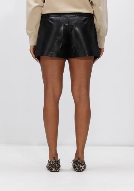 Zwarte ANINE BING Broeken TRENT SHORT BLACK RECYCLED LEATHER - large