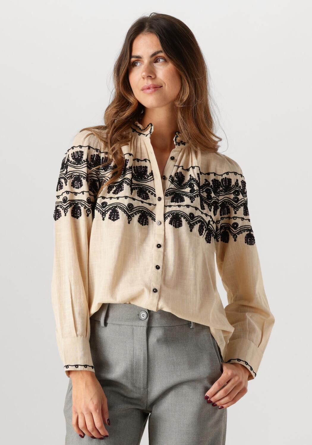 Antik Batik Blouse Dames Nelly Blouse, Maat: XS, Kleur: Ecru