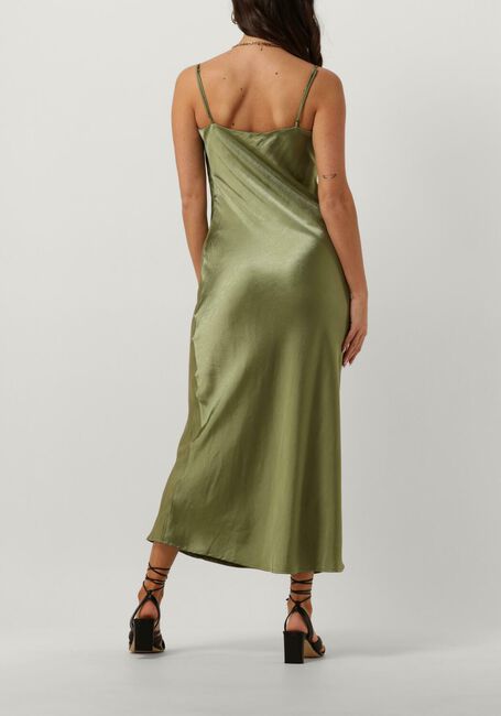 Groene NOTRE-V Maxi jurk SATIN STRAP DRESS - large