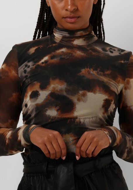 Bruine GESTUZ Tops & T-shirts BEHKAGZ MESH TOP - large