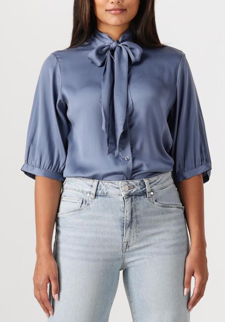 Blauwe DANTE6 Blouses VAILA SILK SCARF BOW BLOUSE - large